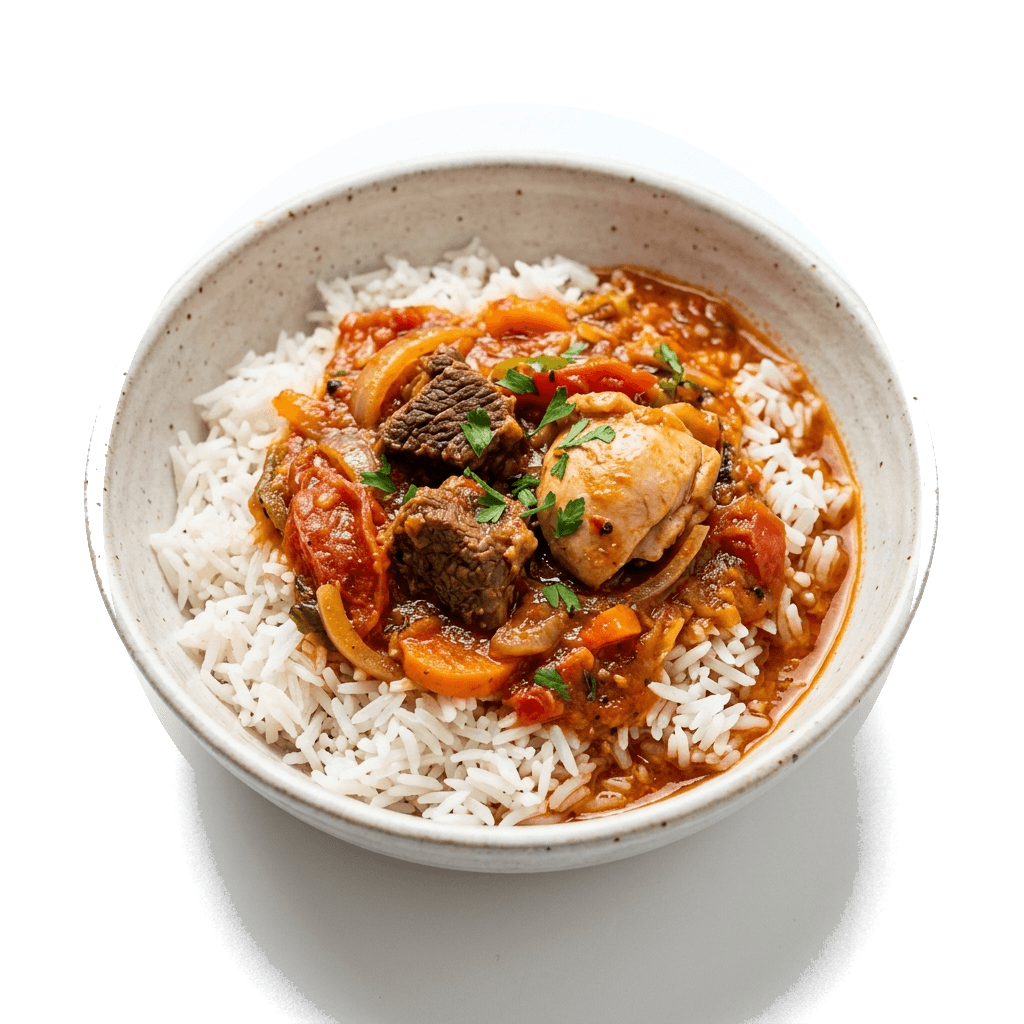 Plain Rice & Stew